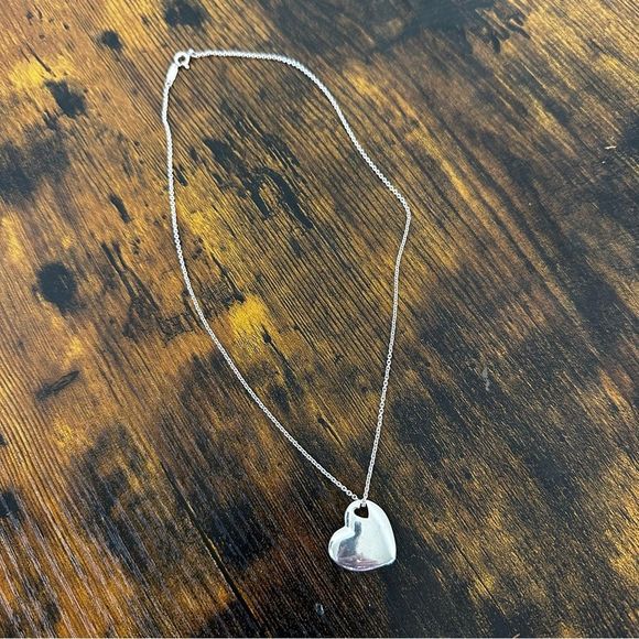Tiffany & Co. Jewelry - Tiffany & Co Heart Pendant Silver Necklace W/ Certificate of Authenticity